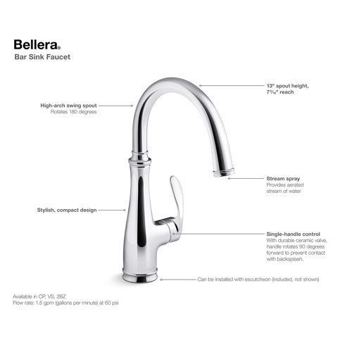 Kohler Bellera Touch Single Handle Kitchen Faucet & Reviews Wayfair